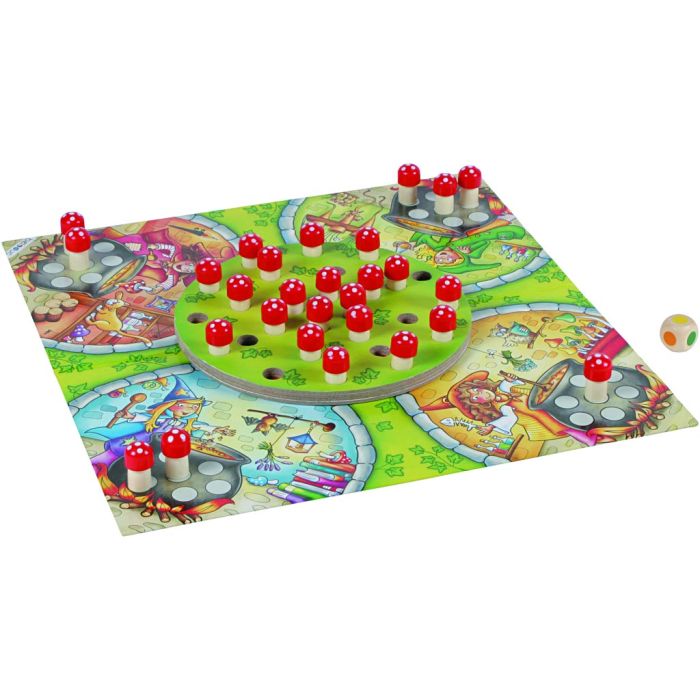 beleduc Witch's Kitchen-spill, L: 36 cm, B: 36 cm, DE,ENG,FR, 28 brikker, 1 stk., Engelsk tekst,Tysk tekst