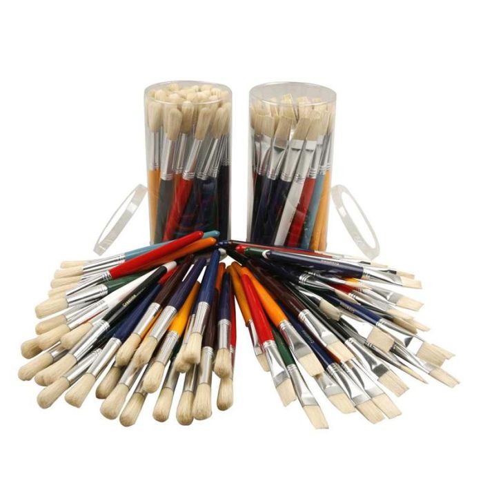 Barnepensler , rund,flat, L: 19 cm, B: 15 mm, 2x30 stk./ 1 pk.