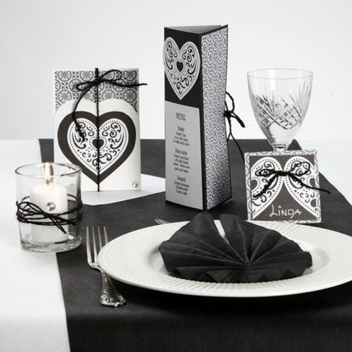 Kortserie med designpapir, filigranhjerte og hampsnor