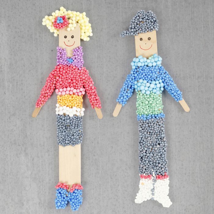 Figurer av ispinner og Foam Clay med magnet