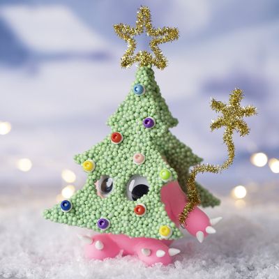 Julemonster laget av Silk Clay® og Foam Clay®
