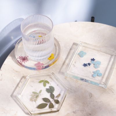 Glassbrikke i transparent bio-resin