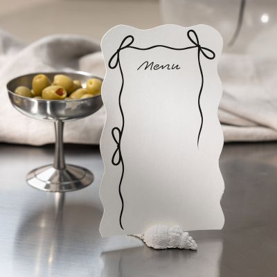 Stående menykort med holder