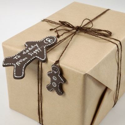 Kakemann av Silk Clay som gavelapp