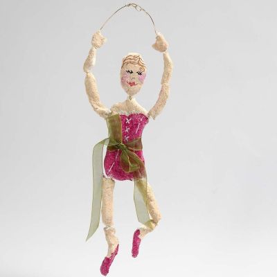 Ballerina av bonzaitr&aring;d i gull med pulp