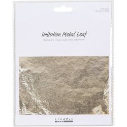 Bladmetall, ark 16x16 cm, gull, 0,625 m2, 25 ark/ 1 pk.
