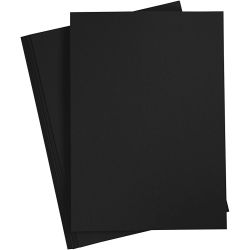 Teksturert kartong, A4, ark 210x297 mm, 220 g, svart, 10 ark/ 1 pk.
