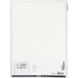 Teksturert kartong, A4, ark 210x297 mm, 220 g, r&aring;hvit, 10 ark/ 1 pk.