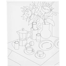Malelerret med trykk, Frokostbord, D: 1,6 cm, str. 24x30 cm, 360 g, 1 stk.
