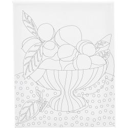 Malelerret med trykk, Fruktsk&aring;l, D: 1,6 cm, str. 24x30 cm, 360 g, 1 stk.