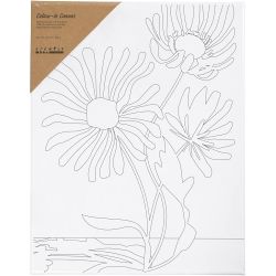 Malelerret med trykk, Store blomster, D: 1,6 cm, str. 24x30 cm, 360 g, 1 stk.