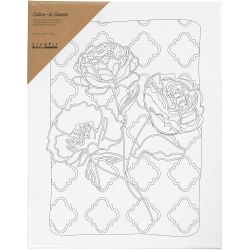 Malelerret med trykk, Roser, D: 1,6 cm, str. 24x30 cm, 360 g, 1 stk.