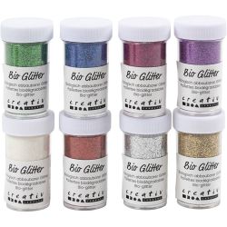 Biologisk nedbrytbart glitter