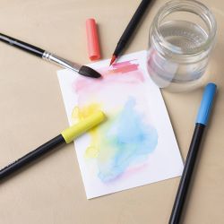 Akvarelltusj, Pastell, strek 2+4-8, ass. farger, 12 stk./ 1 pk.