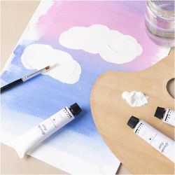 Gouache-maling, hvit, 3x20 ml/ 1 pk.
