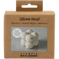 Silikonform , Boblefirkant, H: 4 cm, dia. 4 cm, B: 4 cm, 1 stk./ 1 pk.
