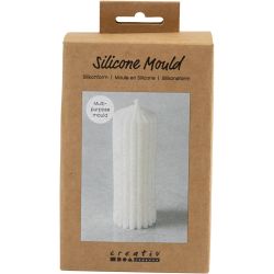 Silikonform , Riflet sylinder, H: 12 cm, dia. 4 cm, 1 stk./ 1 pk.