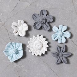 Silikonform, Blomster, H: 0,5 cm, L: 1,5-2,5 cm, 1 stk.