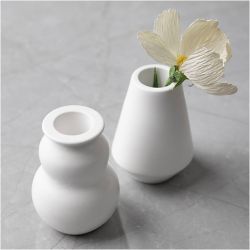 Silikonform, Vase og lysholder, H: 7,5 cm, dia. 5,5 cm, matt transparent, 2 stk./ 1 pk.