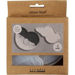 Silikonform, Konkylie, H: 0,6 cm, L: 12 cm, B: 8-9 cm, 2 stk./ 1 pk.