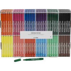 Colortime tusjer, strek 5 mm, standardfarger, 12x24 stk., 288 stk./ 1 pk.