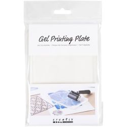 Geltrykkplate, str. 12,7x17,8x1 cm, matt transparent, 1 stk.