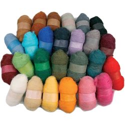 Kardet Ull, ass. farger, 26x25 g/ 1 pk.
