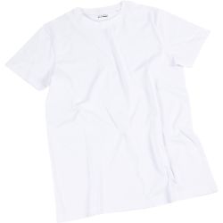 T-skjorter, B: 55 cm, str. large, rund hals, 145 g, hvit, 1 stk.