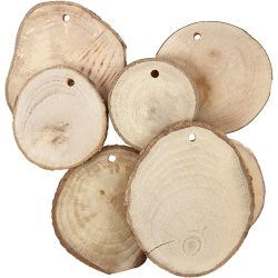 Treskiver med hull, dia. 40-70 mm, hullstr. 4 mm, tykkelse 5 mm, ca. 250 g, 25 stk./ 1 pk.