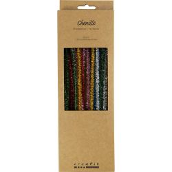 Piperenser, L: 30 cm, tykkelse 6 mm, glitter, sterke farger, 24 ass./ 1 pk.