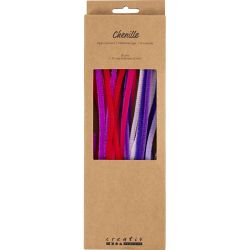 Piperenser, L: 30 cm, tykkelse 6 mm, lilla/pink harmoni, 25 stk./ 1 pk.