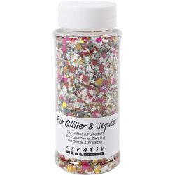 Biologisk nedbrytbart glitter og paljetter
