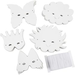 Fantasimasker m. snøreringer og strikk