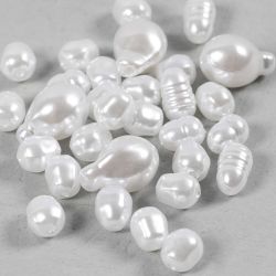 Voksperler, Oval, dia. 6-14 mm, hullstr. 1,3-1,5 mm, 30 stk./ 1 pk.