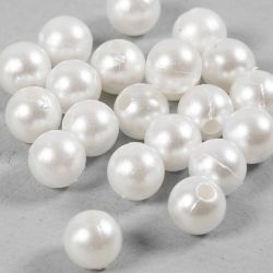 Voksperler, dia. 8 mm, hullstr. 2,3 mm, perlemor, 22 stk./ 1 pk.