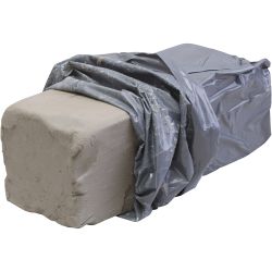 Hvit rakuleire med chamotte