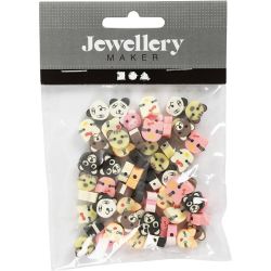 Figurperler, Dyr, dia. 10 mm, hullstr. 1,5 mm, 60 stk./ 1 pk.