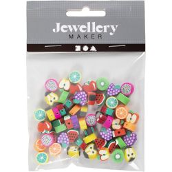 Figurperler, Frukt, dia. 10 mm, hullstr. 1,5 mm, 60 stk./ 1 pk.