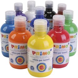 Tekstilmaling, ass. farger, 10x300 ml/ 1 pk.