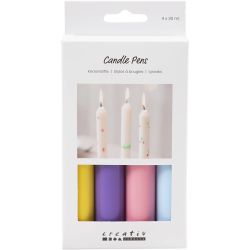 Lyspenner, lys bl&aring;, lys pink, lilla, gul, 4x30 ml/ 1 pk.