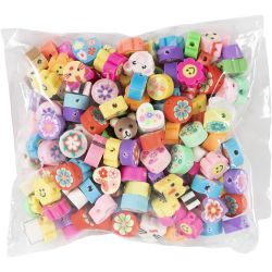 Dyre- og blomsterperler, dia. 10 mm, hullstr. 1,5 mm, 200 ass./ 1 pk.