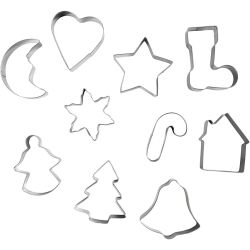 Utstikksformer, Juleformer, str. 3-5,7 cm, 10 stk./ 1 pk.