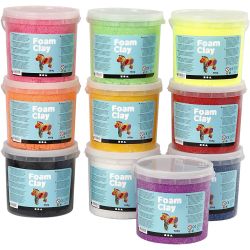 Foam Clay&reg; , ass. farger, 10x560 g/ 1 pk.