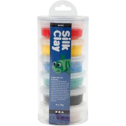 Silk Clay&reg;, standardfarger, 6x14 g/ 1 pk.