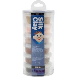 Silk Clay&reg;, skin colours, 6x14 g/ 1 pk.