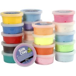 Silk Clay&reg;, ass. farger, 20x40 g/ 1 pk.