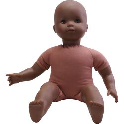 Babydukke med stoffkropp