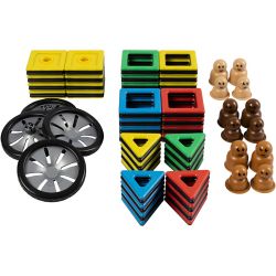 Polydron Magnetic Byggeklosser og Hjul