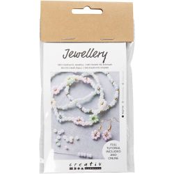 Mini DIY Kit Smykker, Elastisk armb&aring;nd, &oslash;rering, 1 pk.