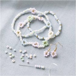 Mini DIY Kit Smykker, Elastisk armb&aring;nd, &oslash;rering, 1 pk.